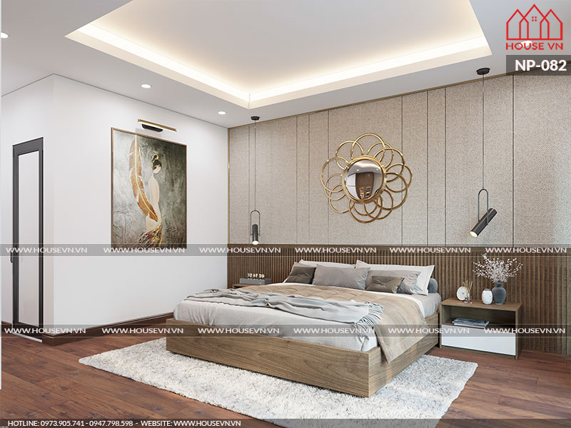 Phương án thiết kế nội thất phòng ngủ hiện đại đơn giản mà tiện nghi phù hợp với sở thích của chủ nhân căn phòng