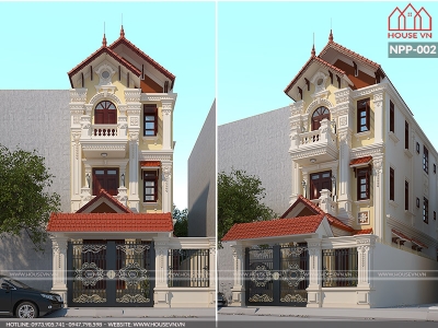 Những mẫu thiết kế nhà phố bán biệt thự kiến trúc cổ điển sang trọng