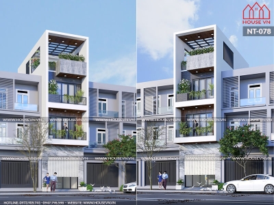 Những mẫu thiết kế nhà phố hiện đại 4 tầng đẹp tại Quảng Ninh
