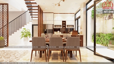 Mẫu thiết kế nội thất không gian ẩm thực đẹp đủ tiện nghi