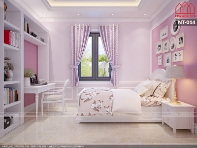 Ý tưởng trang trí phòng ngủ gam màu hồng mọi bé gái đều yêu thích
