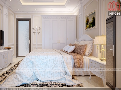 Thiết kế nội thất phòng ngủ theo phong cách Pháp đẹp ấn tượng