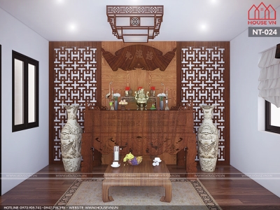 Thiết kế nội thất phòng thờ phù hợp với lối sống của người Việt