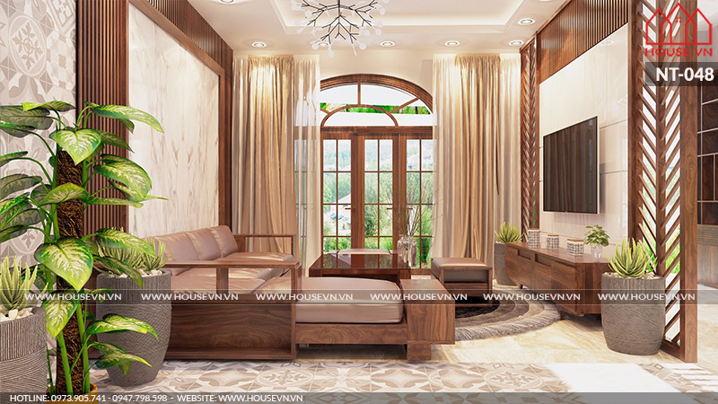 Mẫu thiết kế nội thất phòng khách đẹp sang trọng, lộng lẫy