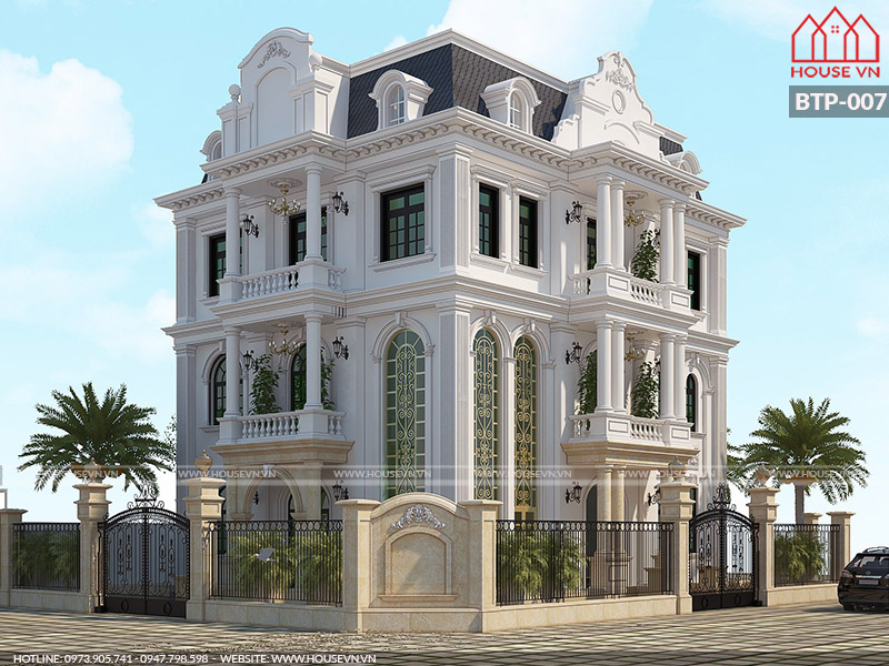 Khám phá thiết kế biệt thự kiểu Pháp đẹp lộng lẫy, ấn tượng