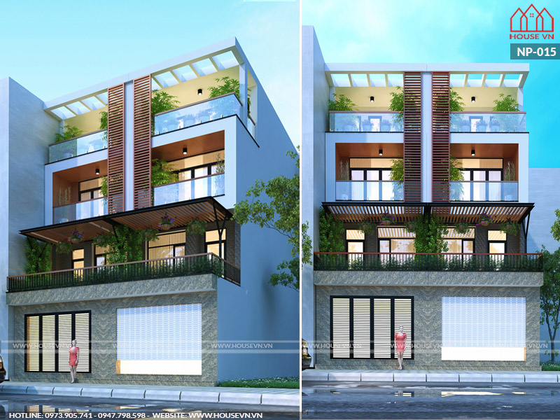 Thiết kế nhà phố 4 tầng đẹp tại Cẩm Phả (Quảng Ninh)