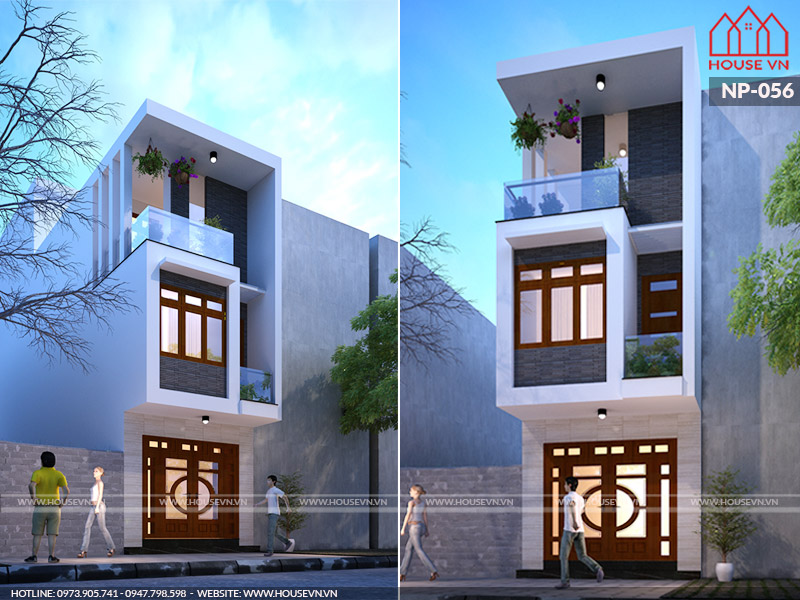 Thiết kế mẫu nhà đẹp 3 tầng 4x16m đơn giản, hợp phong thủy
