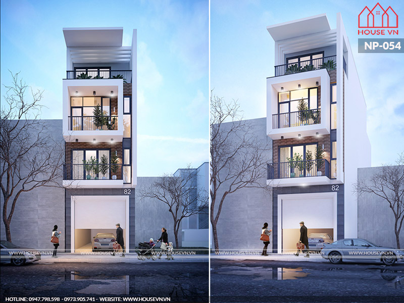 Gợi ý mẫu thiết kế nhà phố 4 tầng hiện đại thoáng đãng tại Hải Phòng