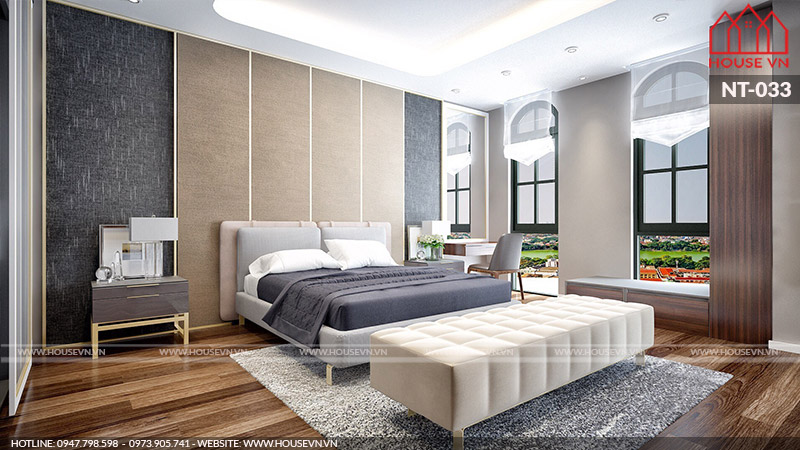 Lựa chọn những mẫu thiết kế nội thất phòng ngủ thông minh đầy đủ tiện nghi cho biệt thự đẹp
