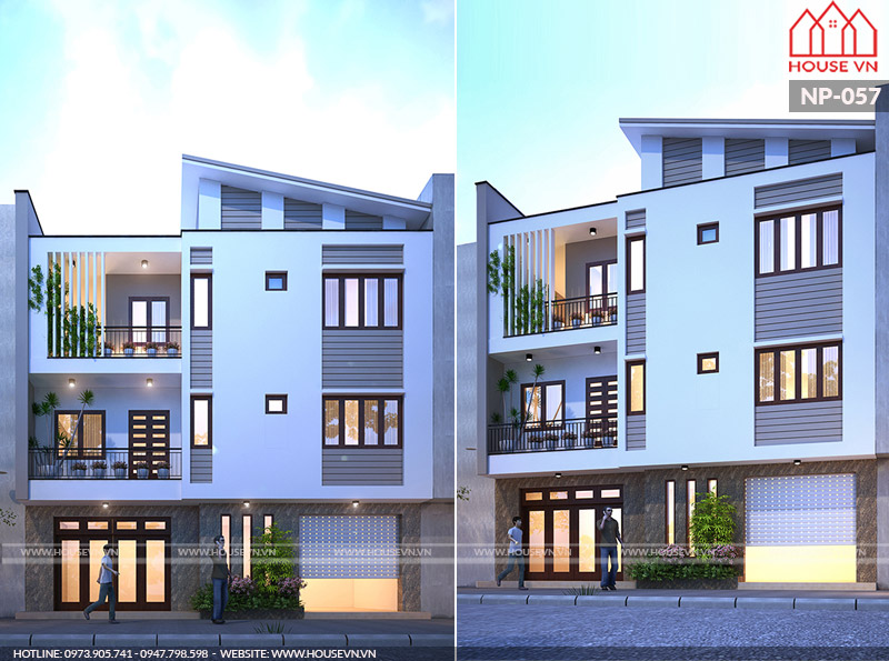 Tư vấn thiết kế nhà phố 3 tầng 11mx6m hiện đại 3 phòng ngủ ở Nam Định 