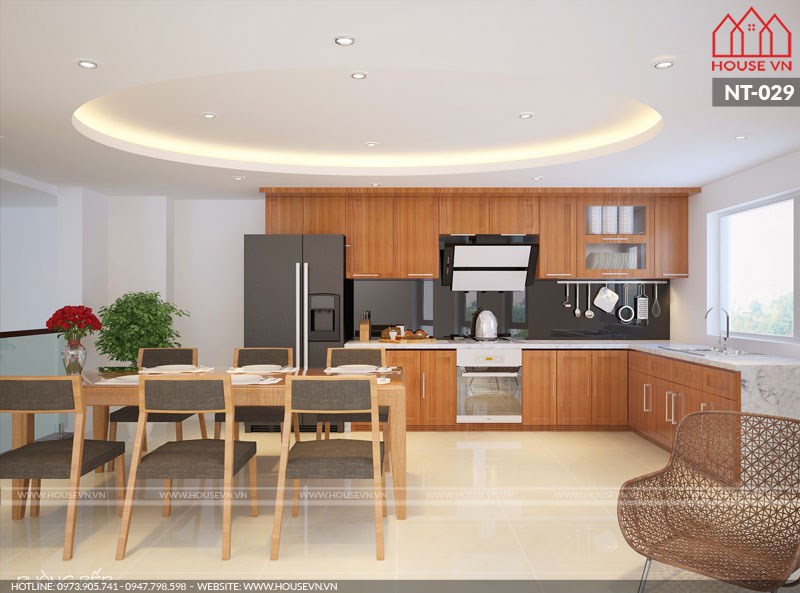 Housevn gợi ý mẫu nội thất phòng bếp ăn tiện nghi cao cấp