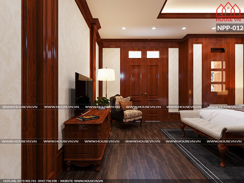 Mẫu nội thất phòng ngủ đầy đủ tiện nghi thiết kế theo phong cách cổ điển