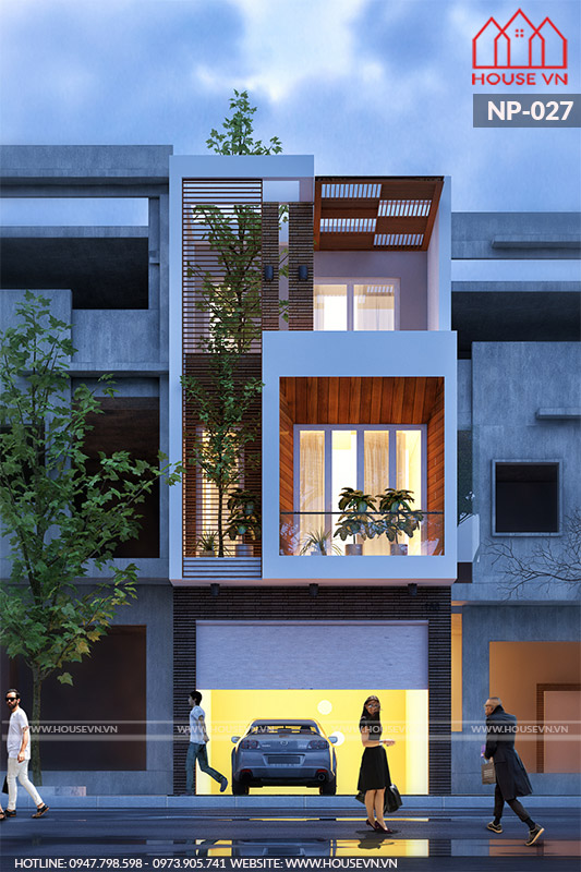 Sự sáng tạo được thể hiện trong từng mảng kiến trúc đặc sắc của mẫu nhà.