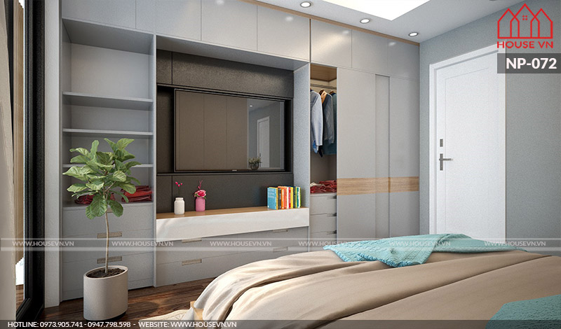 phương án thiết kế nội thất phòng ngủ nhà phố hiện đại đẹp