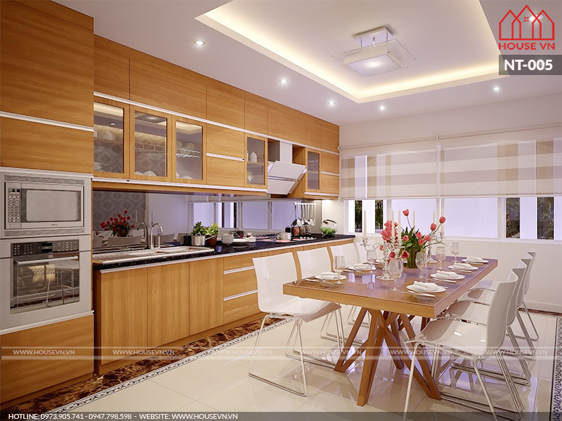 thiết kế nội thất phòng bếp ăn tiện nghi tại Hải Phòng