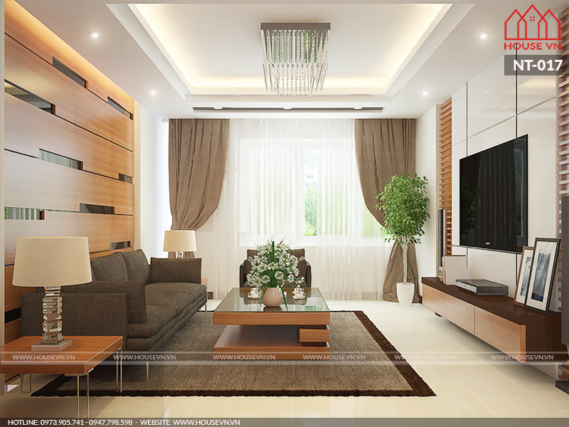 thiết kế nội thất phòng khách biệt thự hiện đại