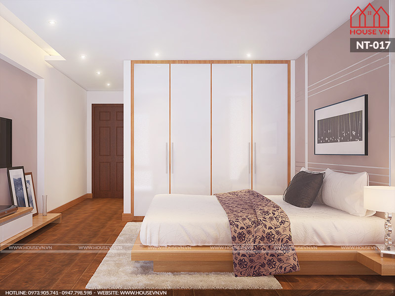 thiết kế nội thất phòng ngủ biệt thự hiện đại đẹp