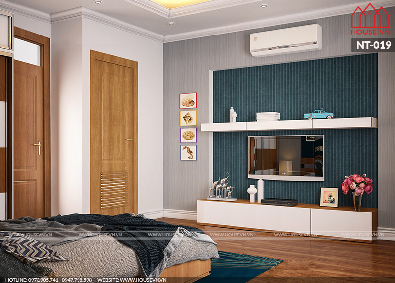 Ý tưởng thiết kế nội thất phòng ngủ với gam màu độc đáo, phá cách