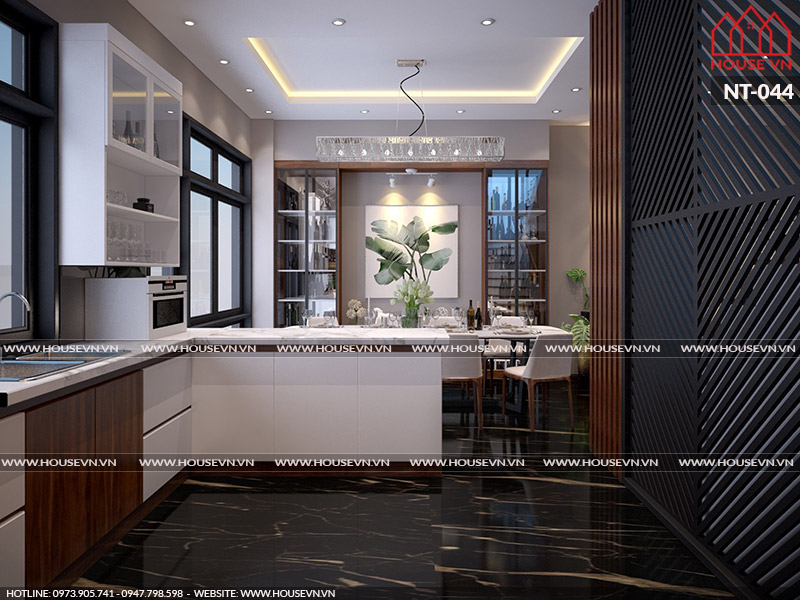 Các mẫu thiết kế nội thất phòng bếp của Housevn luôn đáp ứng tốt nhất nhu cầu nội trợ và sinh hoạt ăn uống của các thành viên trong gia đình với cách bày trí được tính toán tỉ mỉ, cân đối trong mọi không gian diện tích.