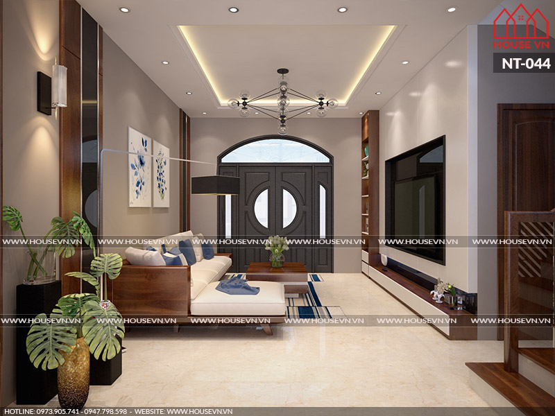 Gợi ý thiết kế nội thất phòng khách cho nhà ống hiện đại