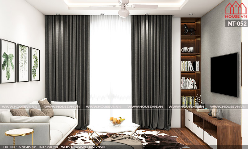 Mẫu thiết kế nội thất phòng khách theo phong cách hiện đại đẹp