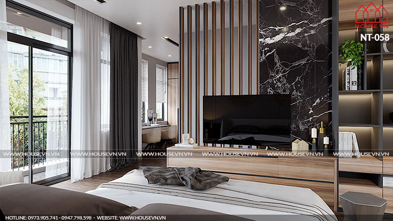 Thiết kế nội thất phòng ngủ Vinhomes Imperia sang trọng phong cách hiện đại